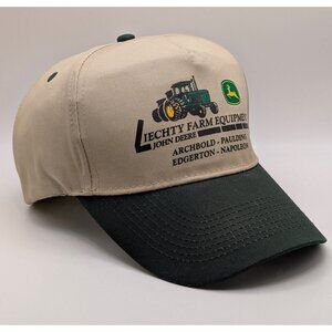 JOHN DEERE Leichty Farm Equipment Vintage Hat Northwest Ohio Snapback Otto VTG